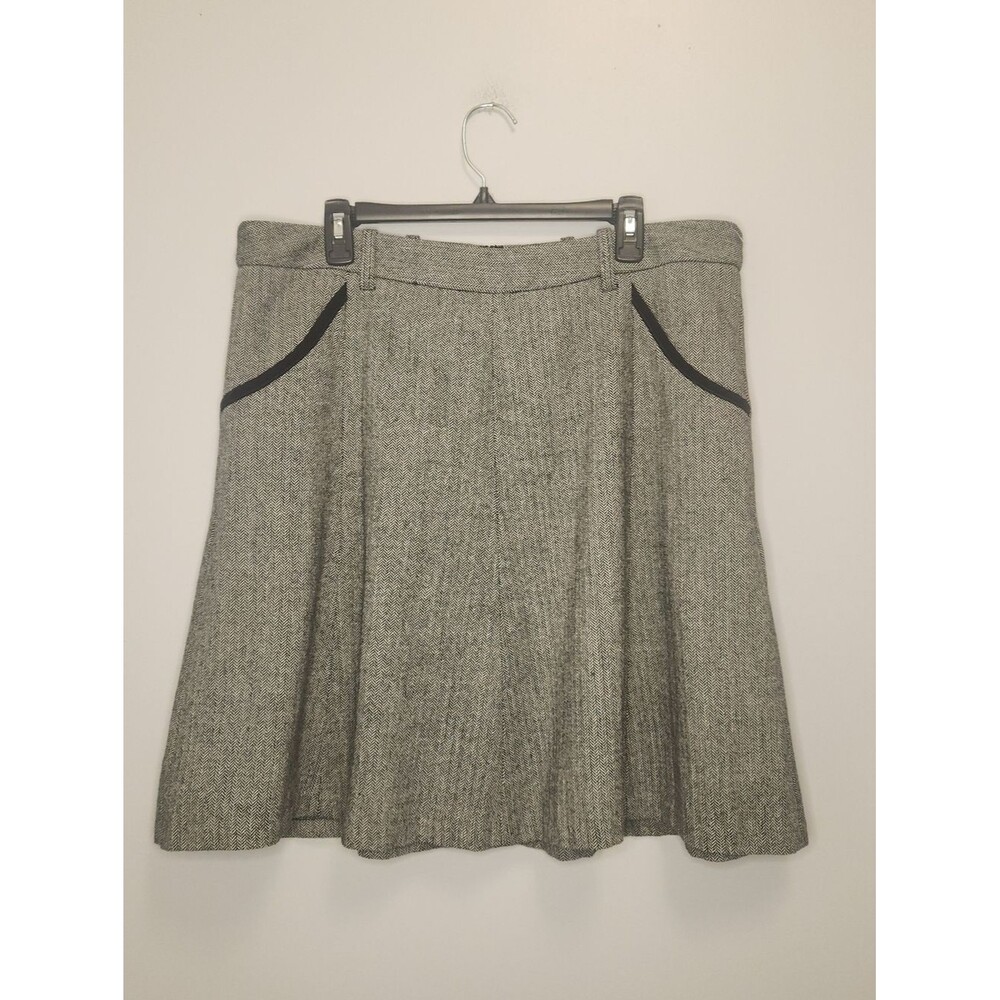 Bob Timberlake Classic A-Line Herringbone Skirt Size 16